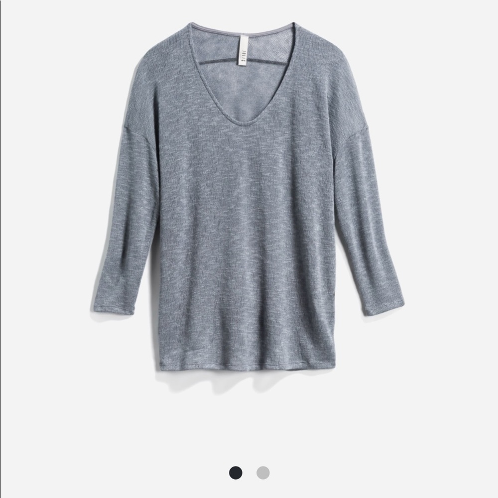 🍁 Textured knit sweater in blue gray
